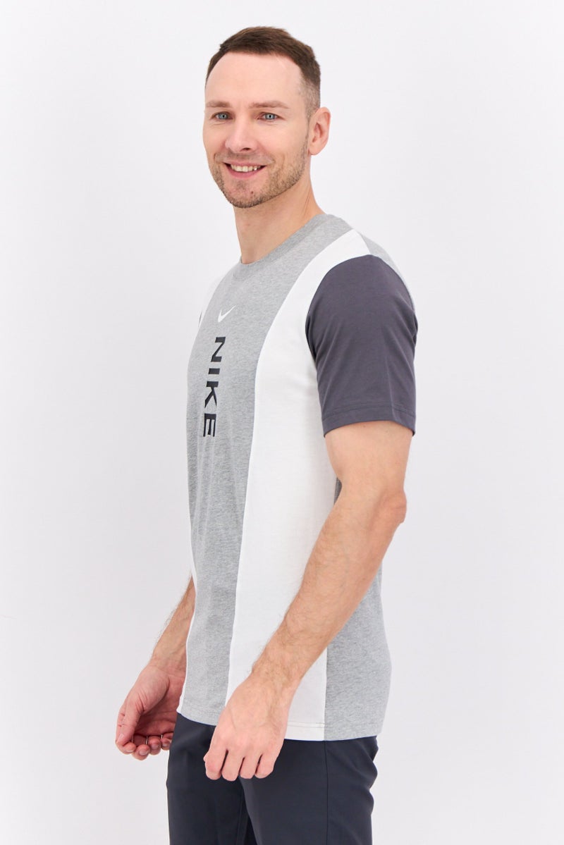 Nike Men Sportswear Fit Short Sleeves Outdoor T-Shirt, Grey - Image 2